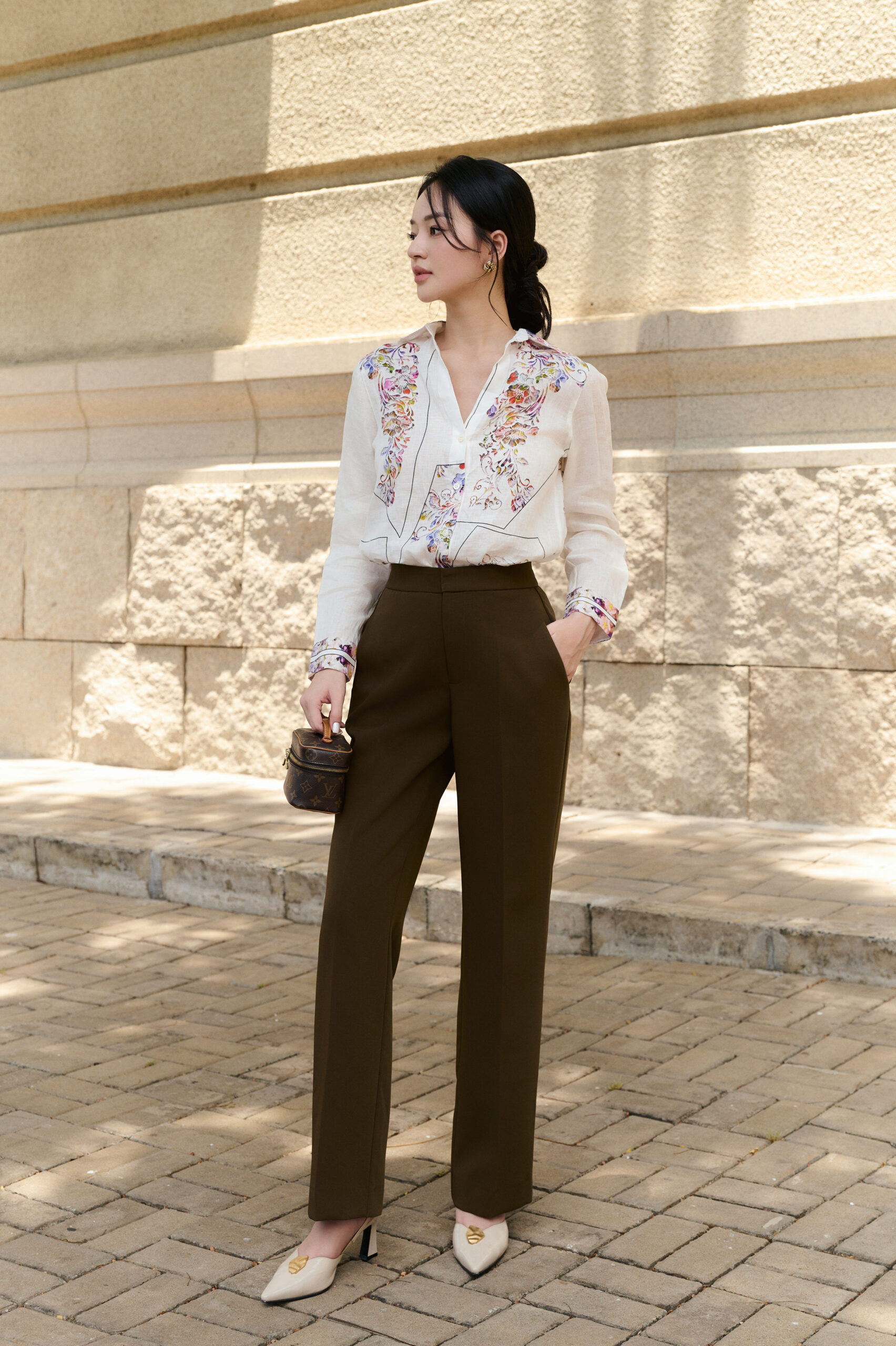 Áo sơmi họa tiết linen - Hình ảnh 4