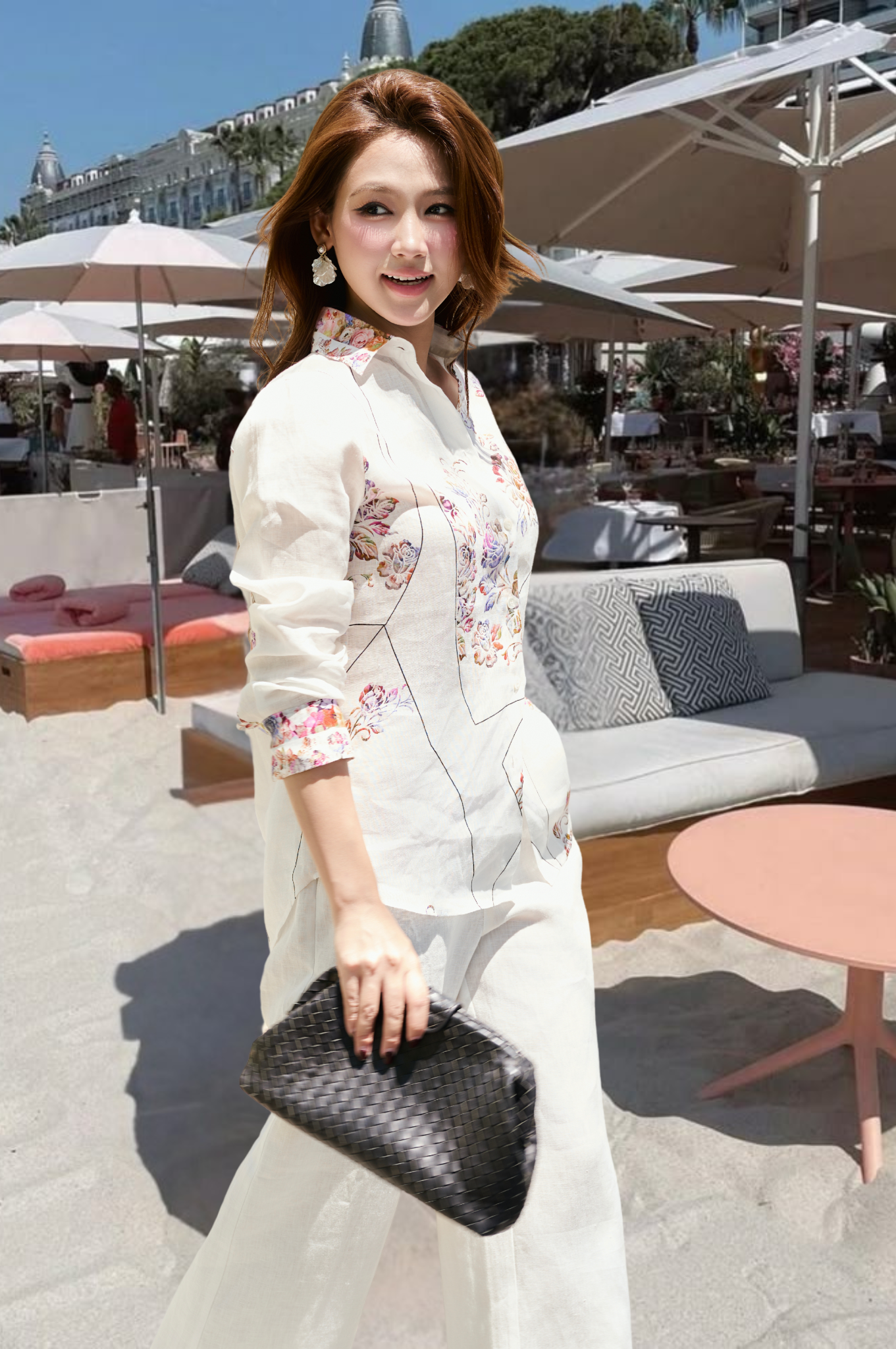 Áo sơmi họa tiết linen