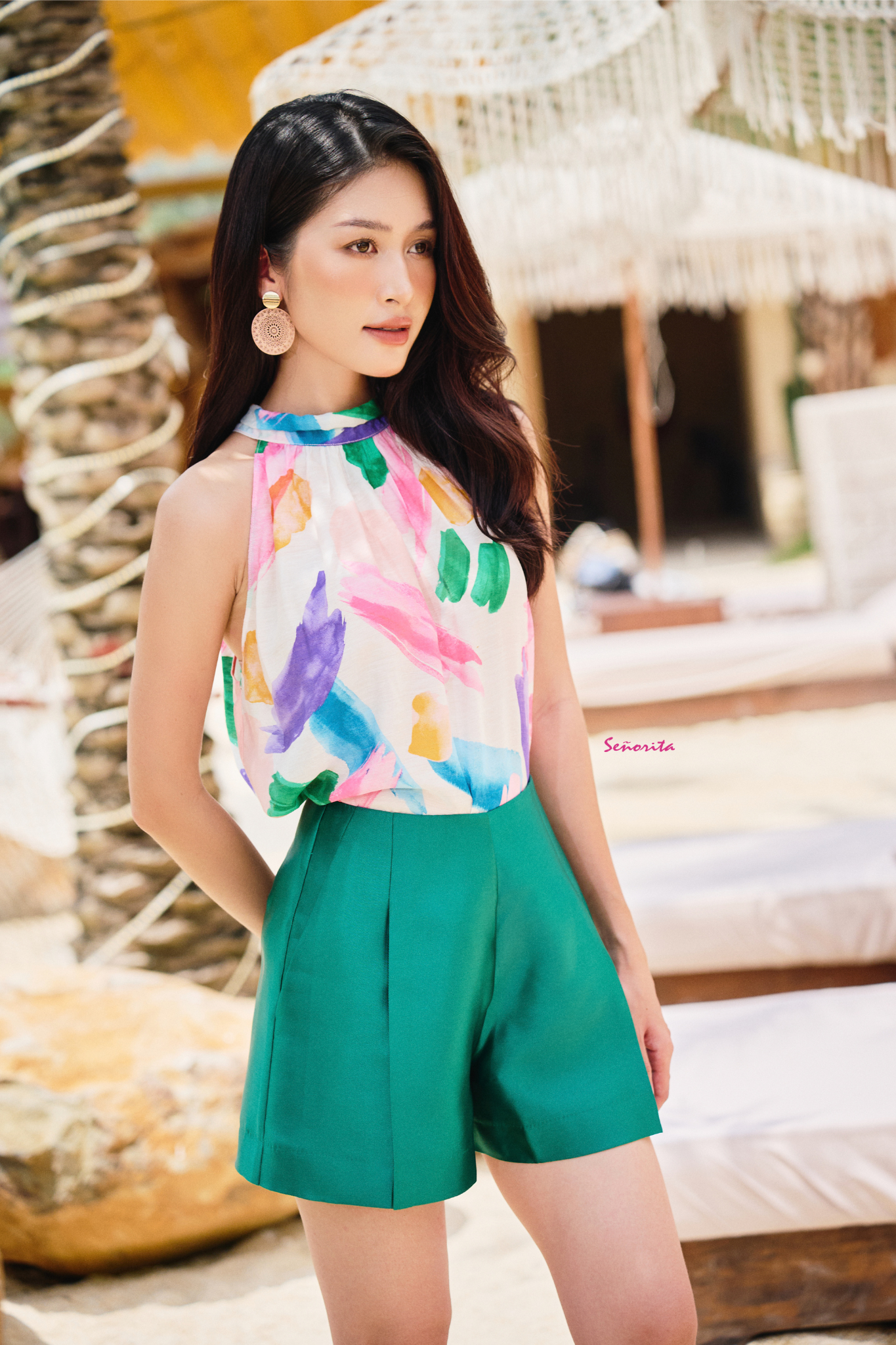 Quần short xếp li