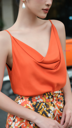 Áo 2 dây cổ đổ