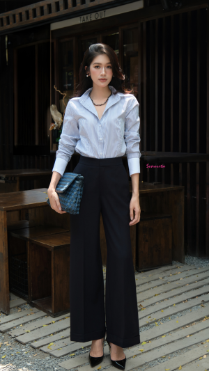 Quần ống suông lai V5