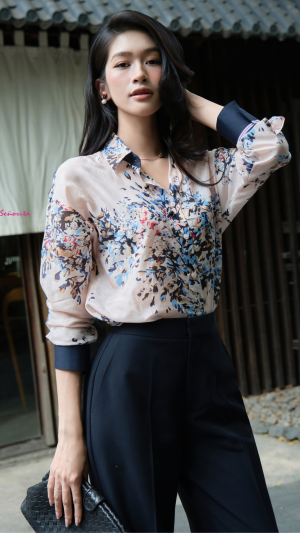 Áo sơmi họa tiết hoa